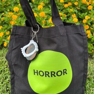 Black Horror Canvas Tote Bag